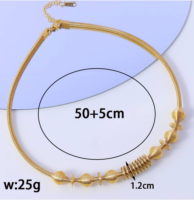 Titanium Steel 18K Gold Plated Simple Style Classic Style Plating Pearl Bracelets Necklace display picture 8