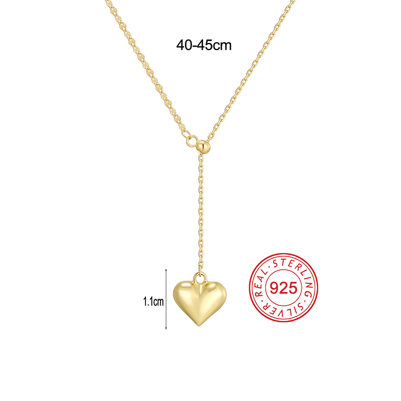 Sterling Silver 14K Gold Plated IG Style Shiny Inlay Star Heart Shape Shell Zircon Pendant Necklace display picture 11