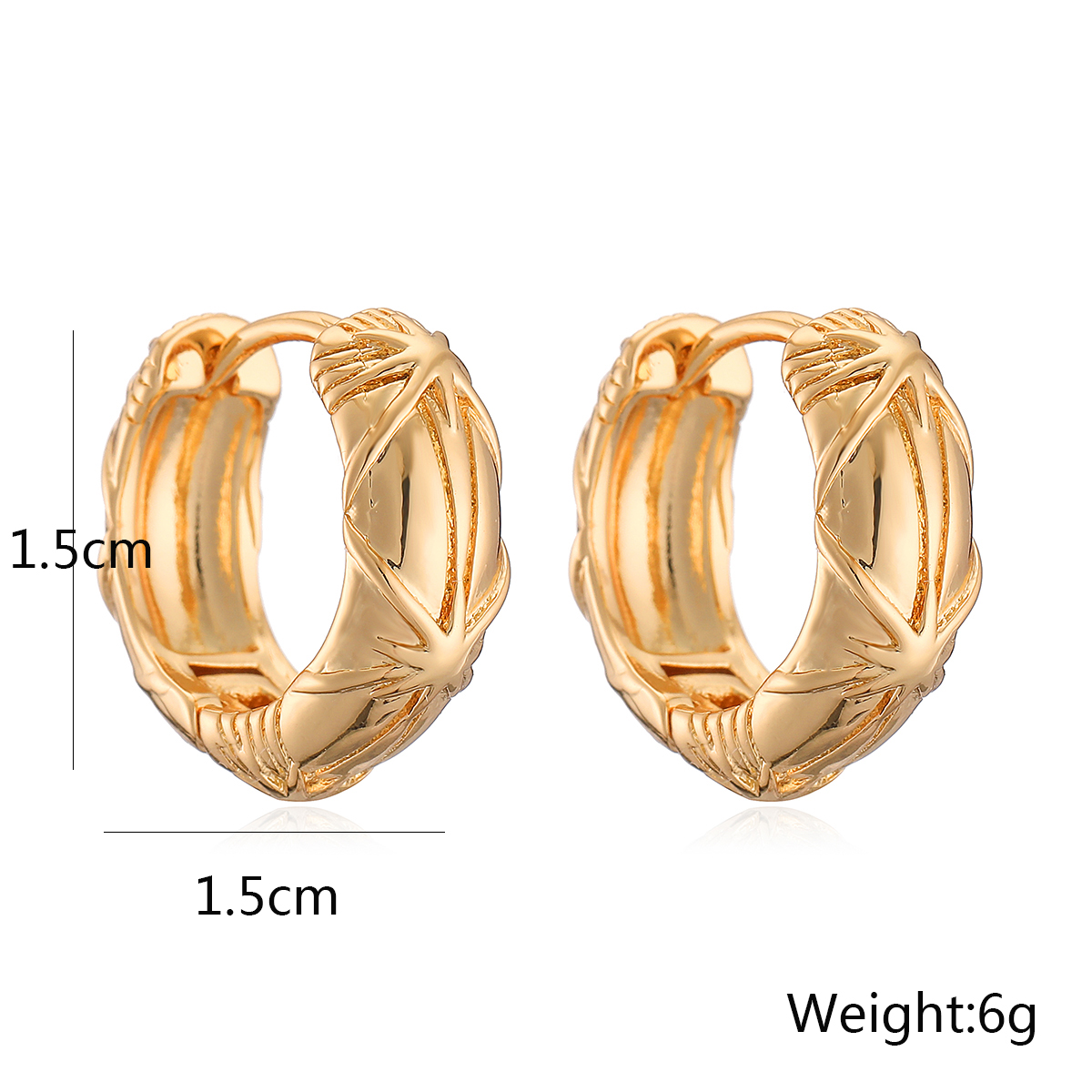 1 Pair Simple Style Commute Geometric Inlay Copper Zircon 18K Gold Plated White Gold Plated Earrings display picture 2