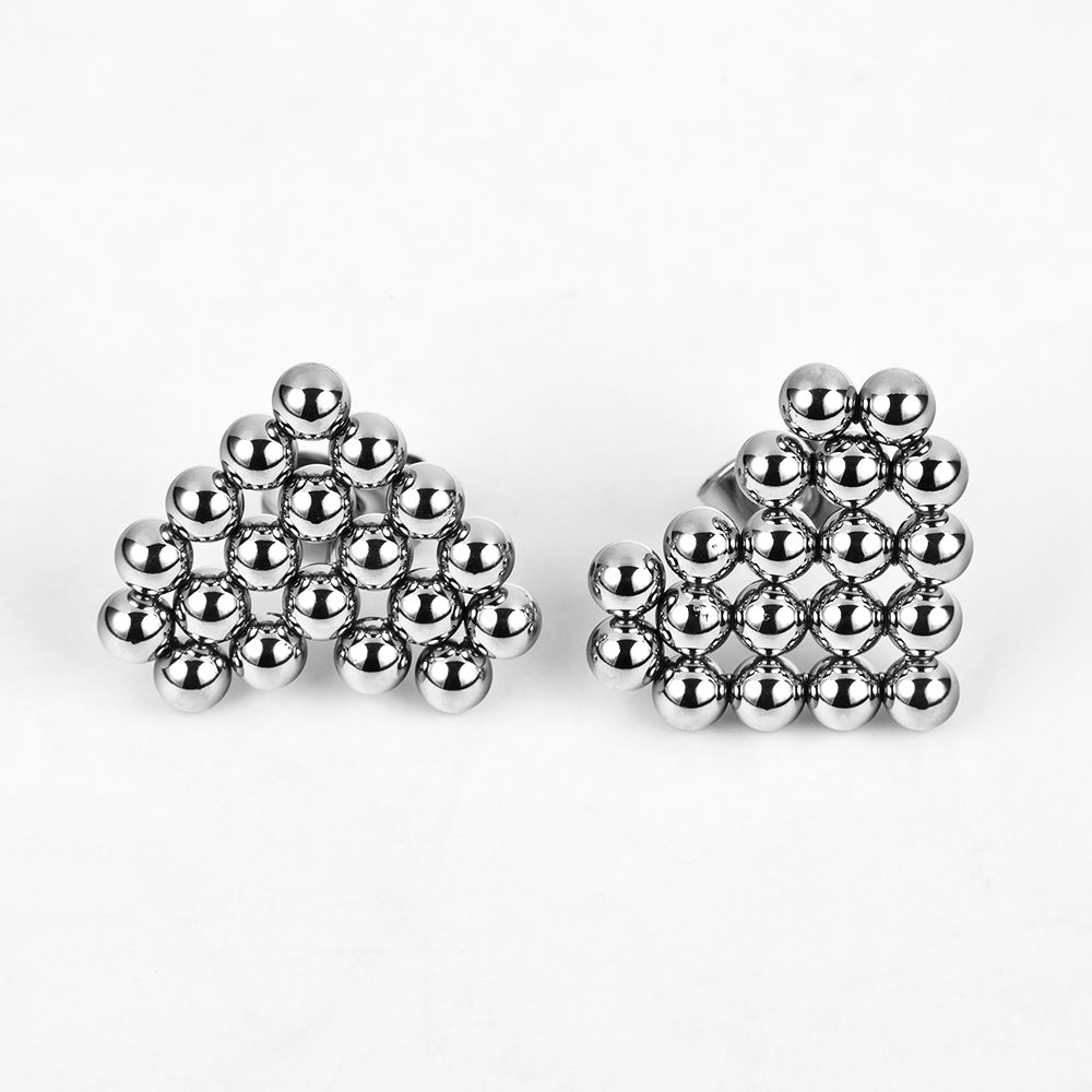1 Pair Simple Style Geometric Polishing 201 Stainless Steel 18K Gold Plated Ear Studs display picture 16