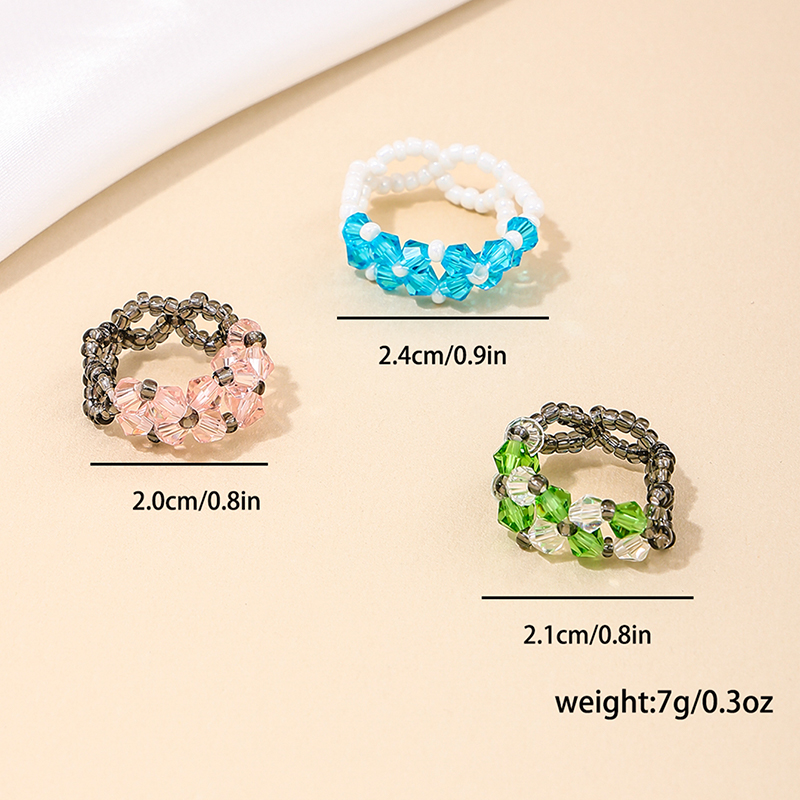 Simple Style Classic Style Color Block Glass Plating Inlay Zircon Women's Rings display picture 5