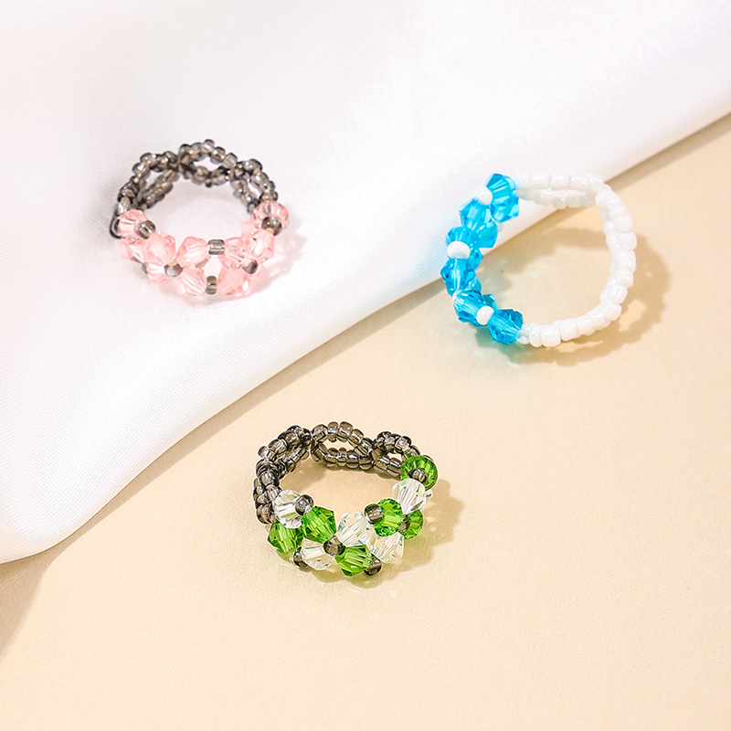 Simple Style Classic Style Color Block Glass Plating Inlay Zircon Women's Rings display picture 4