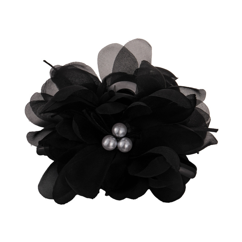 Women's Cute Lady Modern Style Flower Arylic Artificial Pearl Gauze Flowers Hair Claws display picture 9