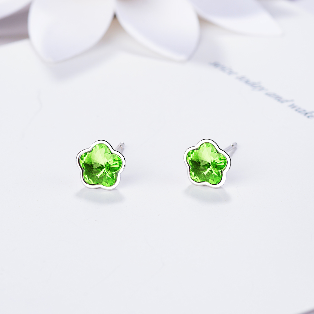 1 Pair Simple Style Flower Plating Inlay Copper Artificial Crystal Ear Studs display picture 2