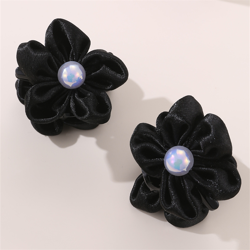 Mujeres Lindo Flor Perla Artificial Tela Garras De Pelo display picture 6