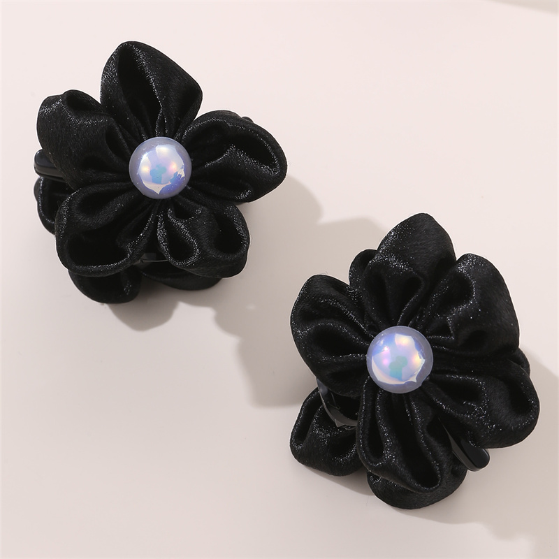 Women's Cute Flower Artificial Pearl Cloth Hair Claws display picture 6