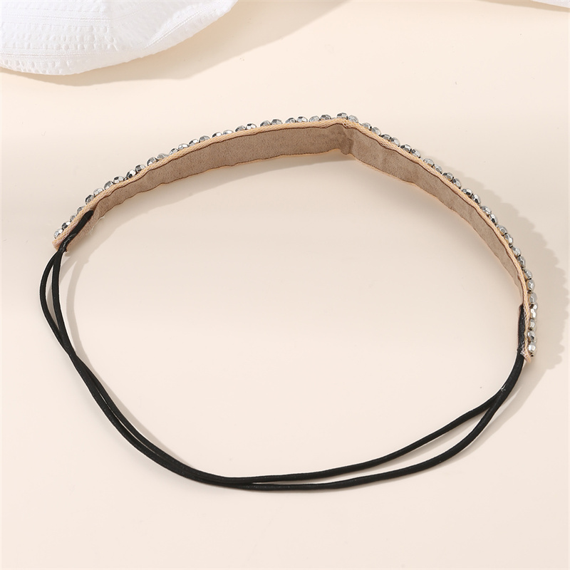Women's Simple Style Classic Style Solid Color Artificial Pearl Cloth Rhinestone Elastic Band Hair Band display picture 5