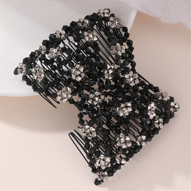 Women's Classic Style Color Block Artificial Pearl Plastic Criss Cross Hair Combs display picture 11