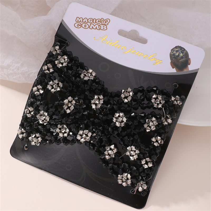Women's Classic Style Color Block Artificial Pearl Plastic Criss Cross Hair Combs display picture 15