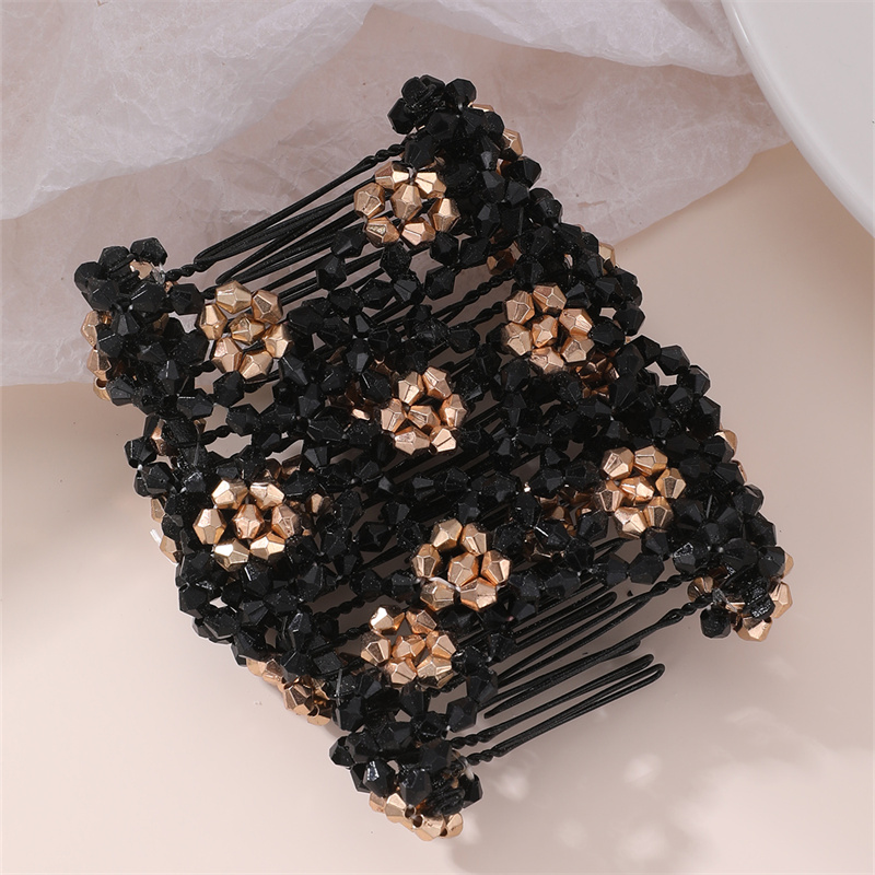 Women's Classic Style Color Block Artificial Pearl Plastic Criss Cross Hair Combs display picture 19