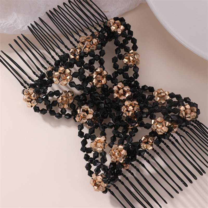 Women's Classic Style Color Block Artificial Pearl Plastic Criss Cross Hair Combs display picture 20