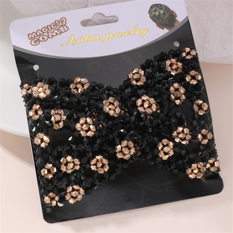 Women's Classic Style Color Block Artificial Pearl Plastic Criss Cross Hair Combs display picture 21