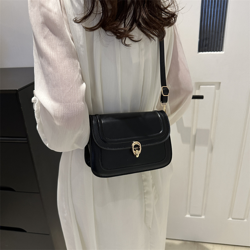 Women's Small Pu Leather Solid Color Classic Style Lock Clasp Crossbody Bag display picture 2