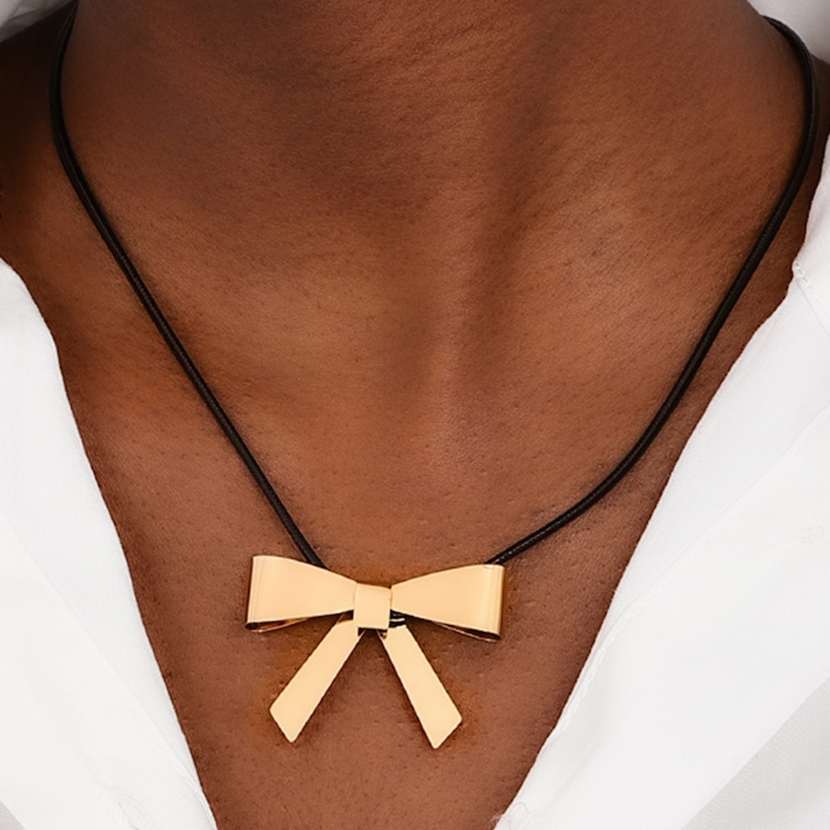 Wholesale Jewelry IG Style Bow Knot 201 Stainless Steel Necklace display picture 2