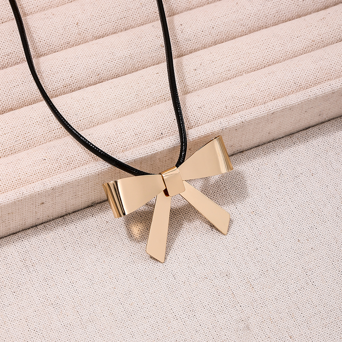 Bijoux En Gros Style IG Noeud D'Arc Acier Inoxydable 201 Collier display picture 4