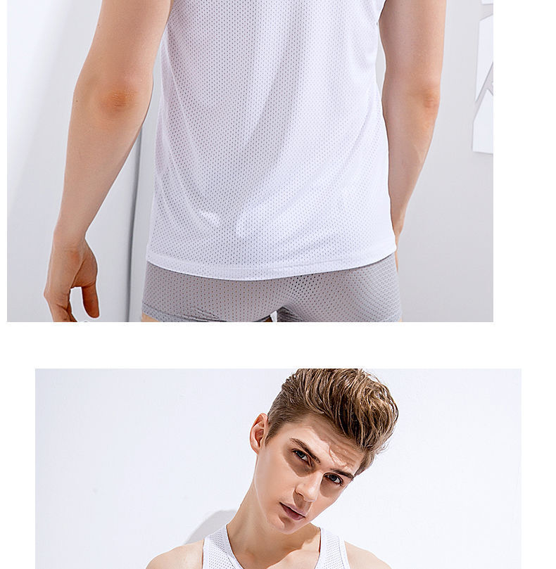 Hombres Color Sólido Camisetas Sin Mangas Con Espalda Cruzada Ropa Hombre display picture 9