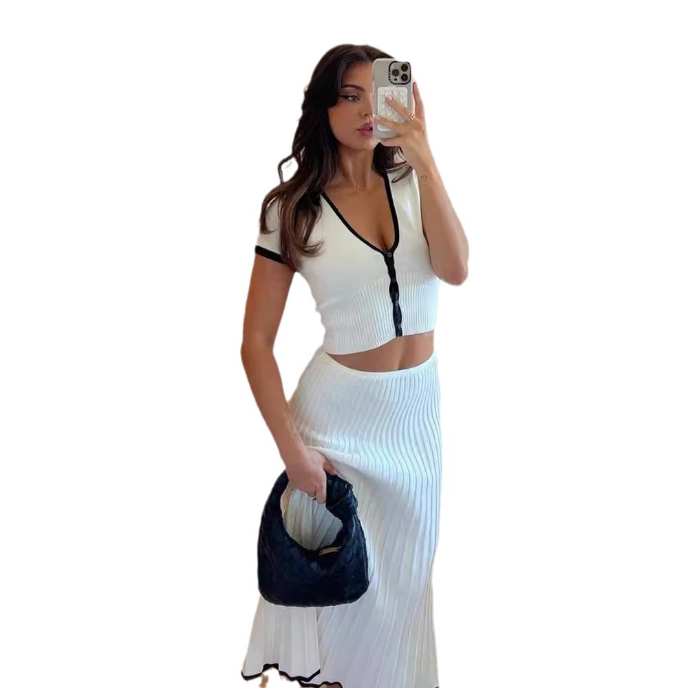 Daily Women's Simple Style Solid Color Polyester Skirt Sets Skirt Sets display picture 12