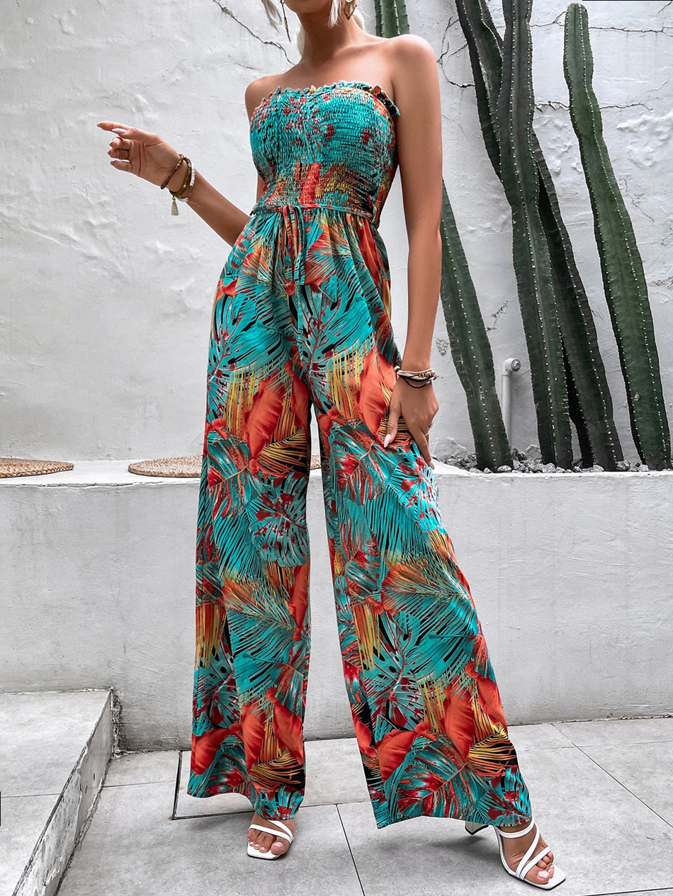 Women's Park Daily Beach Vacation Tropical Full Length Jumpsuits display picture 11