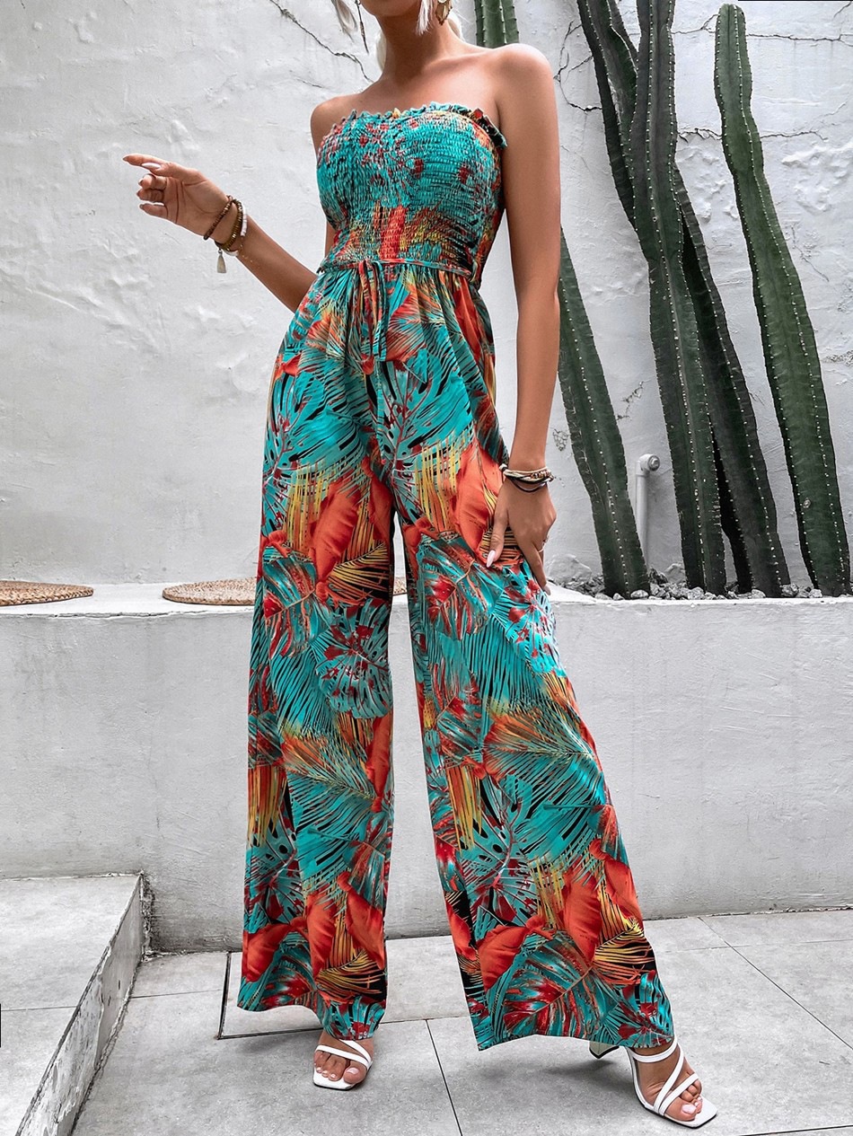 Women's Park Daily Beach Vacation Tropical Full Length Jumpsuits display picture 17