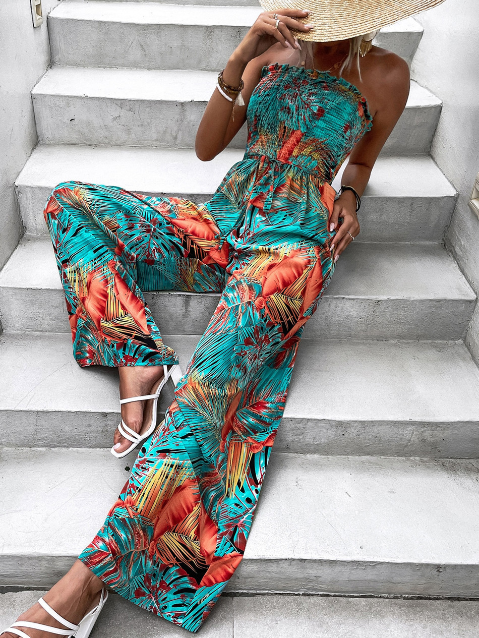 Women's Park Daily Beach Vacation Tropical Full Length Jumpsuits display picture 20