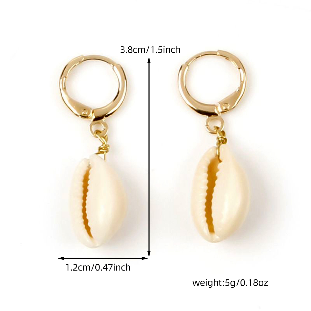 1 Pair IG Style Shell Shell Drop Earrings display picture 4
