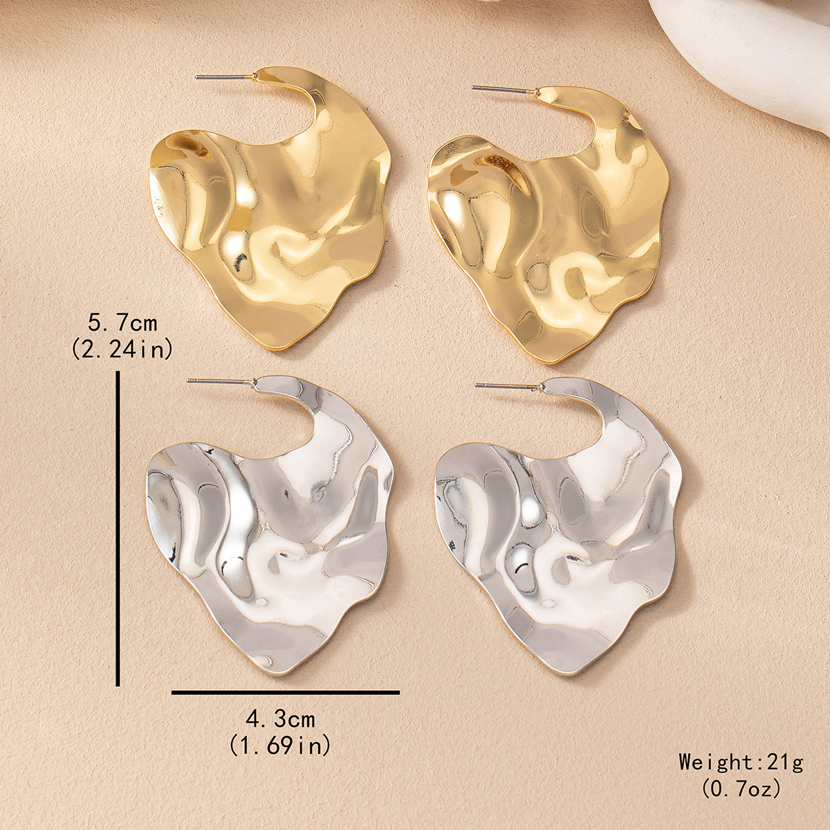 1 Paar Moderner Stil Einfacher Stil Klassischer Stil Geometrisch Einfarbig Eisen Ohrringe display picture 1