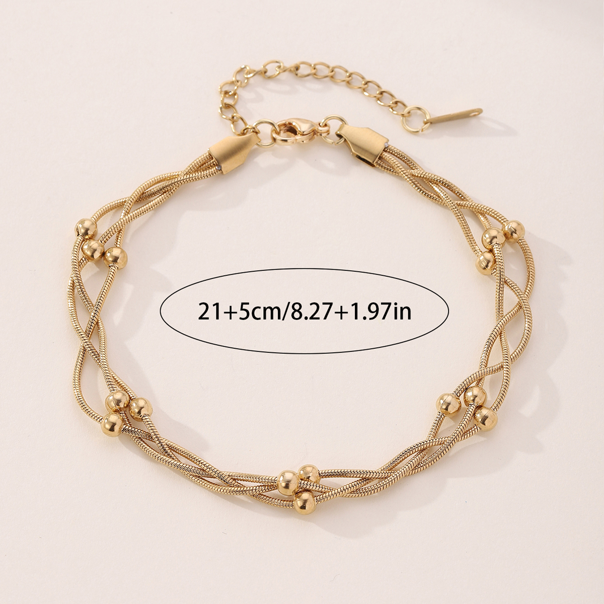 Hawaiian Tropical Cool Style Solid Color 304 Stainless Steel Plating 18K Gold Plated Women's Anklet display picture 5