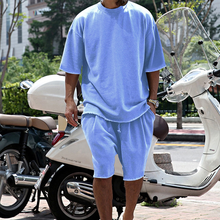 Men's Solid Color Shorts Sets Men's Clothing display picture 13
