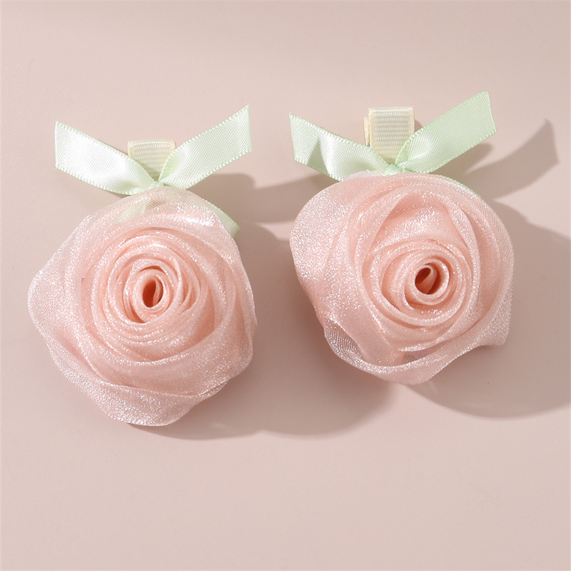 Women's Sweet Pastoral Sunflower Rose Flower Alloy Cloth Hair Clip display picture 8