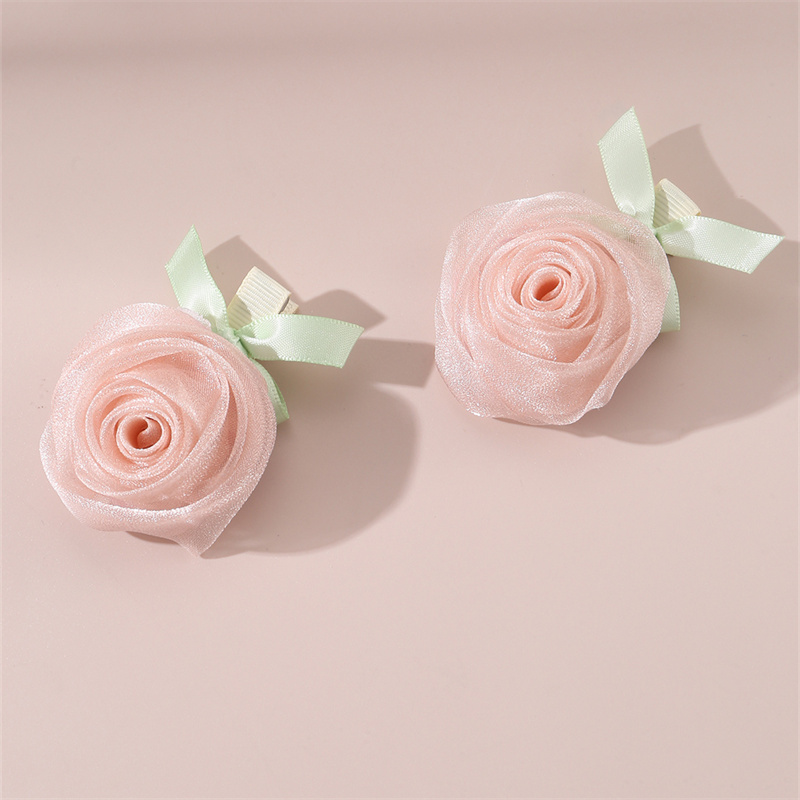 Women's Sweet Pastoral Sunflower Rose Flower Alloy Cloth Hair Clip display picture 7