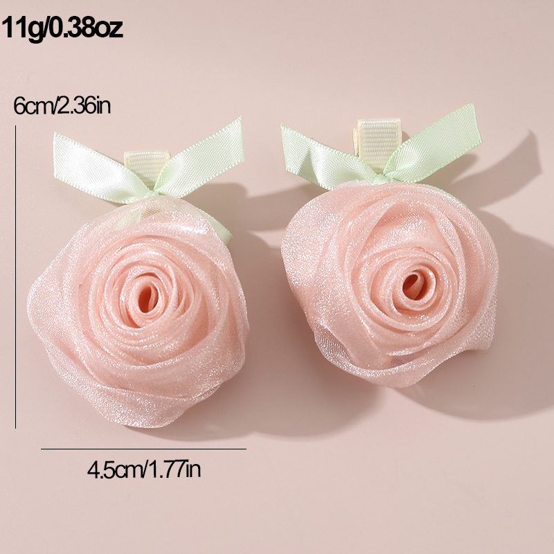 Women's Sweet Pastoral Sunflower Rose Flower Alloy Cloth Hair Clip display picture 12
