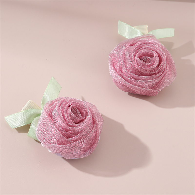 Women's Sweet Pastoral Sunflower Rose Flower Alloy Cloth Hair Clip display picture 14