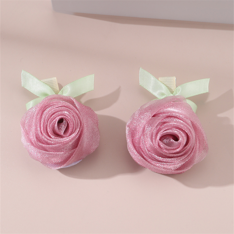 Women's Sweet Pastoral Sunflower Rose Flower Alloy Cloth Hair Clip display picture 13