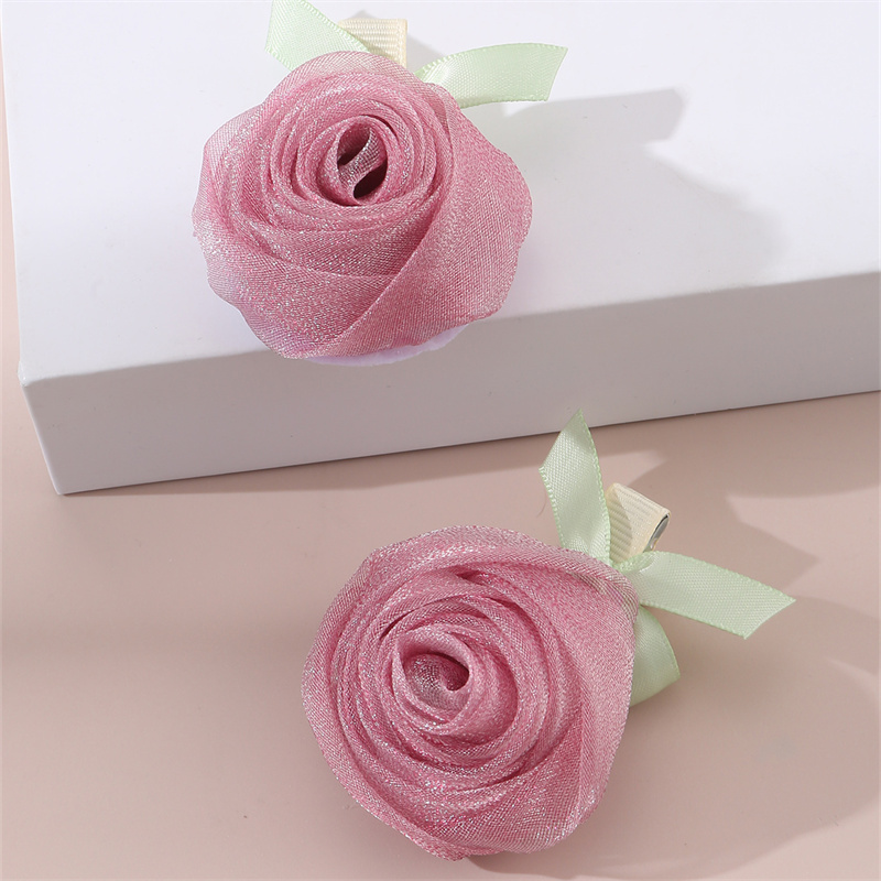 Women's Sweet Pastoral Sunflower Rose Flower Alloy Cloth Hair Clip display picture 16