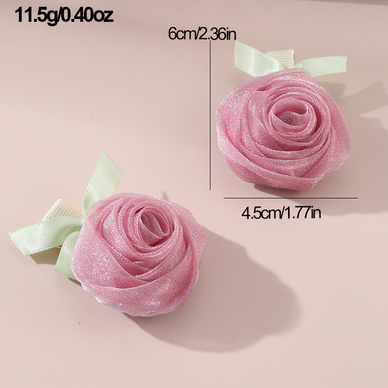 Women's Sweet Pastoral Sunflower Rose Flower Alloy Cloth Hair Clip display picture 17