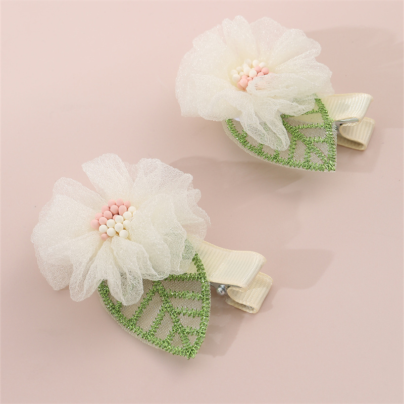 Women's Sweet Pastoral Sunflower Rose Flower Alloy Cloth Hair Clip display picture 21