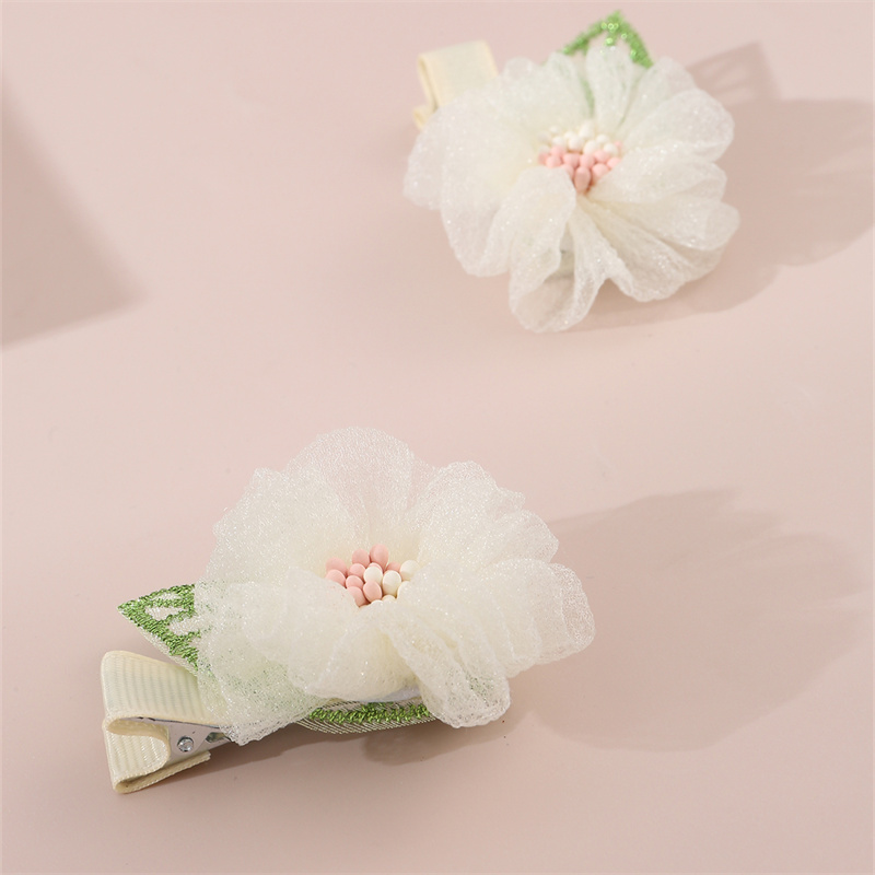 Women's Sweet Pastoral Sunflower Rose Flower Alloy Cloth Hair Clip display picture 20