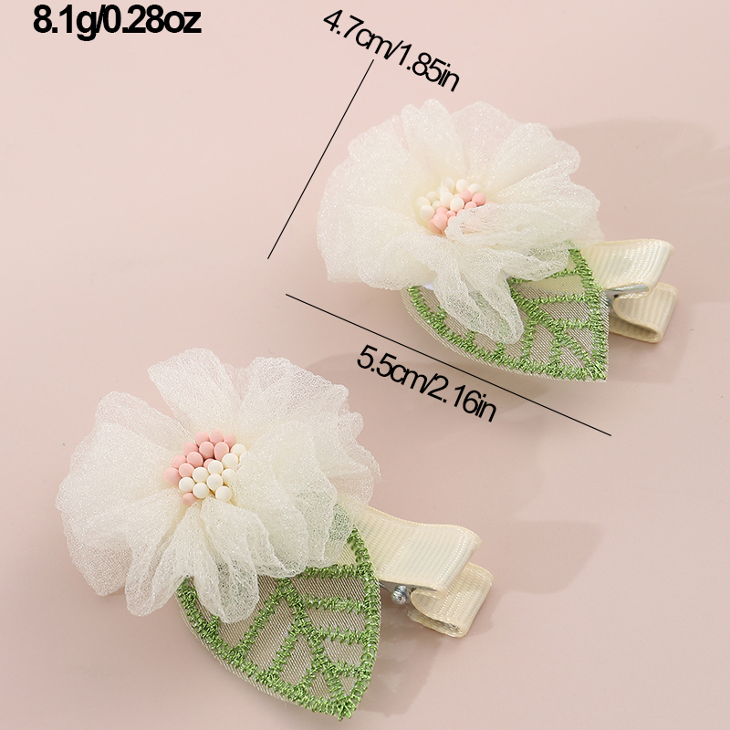 Women's Sweet Pastoral Sunflower Rose Flower Alloy Cloth Hair Clip display picture 24