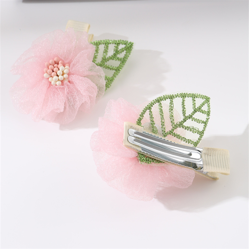 Women's Sweet Pastoral Sunflower Rose Flower Alloy Cloth Hair Clip display picture 27