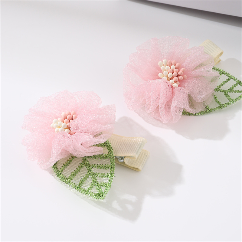 Women's Sweet Pastoral Sunflower Rose Flower Alloy Cloth Hair Clip display picture 26