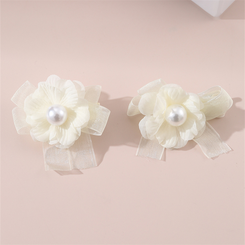 Women's Sweet Pastoral Sunflower Rose Flower Alloy Cloth Hair Clip display picture 31
