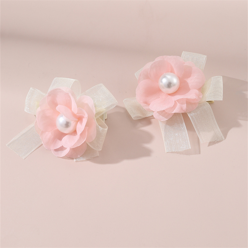 Women's Sweet Pastoral Sunflower Rose Flower Alloy Cloth Hair Clip display picture 38