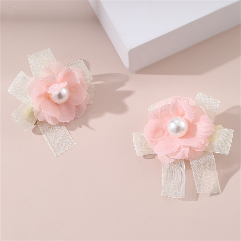 Women's Sweet Pastoral Sunflower Rose Flower Alloy Cloth Hair Clip display picture 39