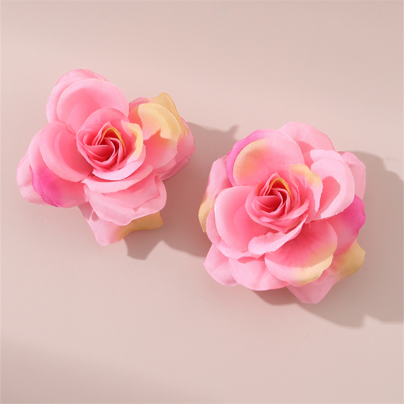 Women's Sweet Pastoral Sunflower Rose Flower Alloy Cloth Hair Clip display picture 49