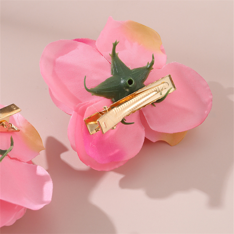 Women's Sweet Pastoral Sunflower Rose Flower Alloy Cloth Hair Clip display picture 52