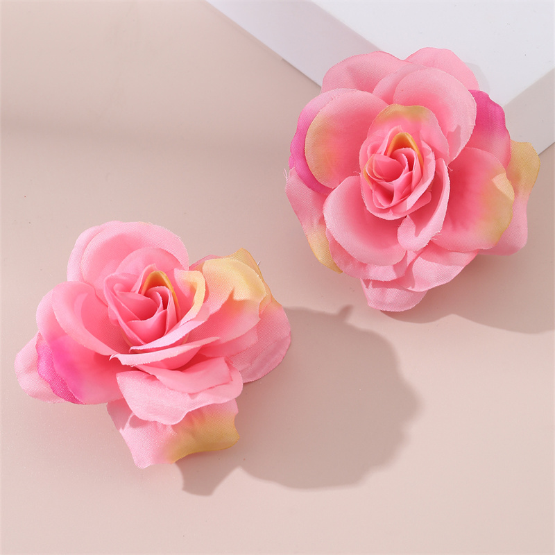 Women's Sweet Pastoral Sunflower Rose Flower Alloy Cloth Hair Clip display picture 53