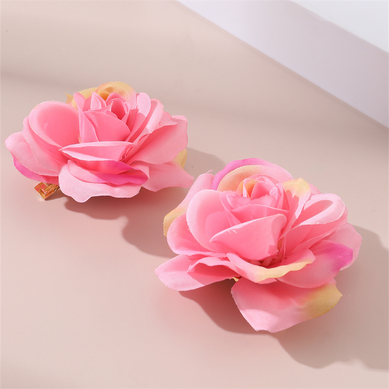 Women's Sweet Pastoral Sunflower Rose Flower Alloy Cloth Hair Clip display picture 51