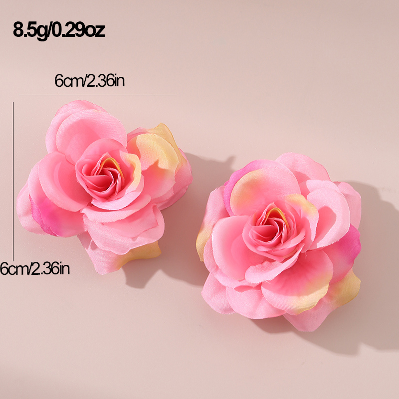 Women's Sweet Pastoral Sunflower Rose Flower Alloy Cloth Hair Clip display picture 54