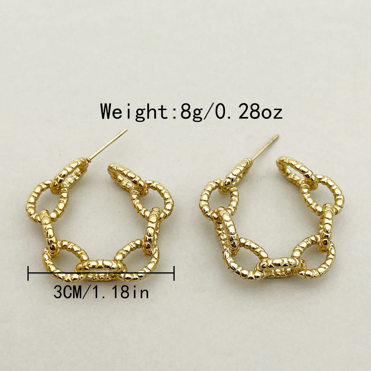 1 Pair Cute Modern Style C Shape Round Sector Patchwork Plating Three-dimensional 304 Stainless Steel Gold Plated Earrings display picture 5