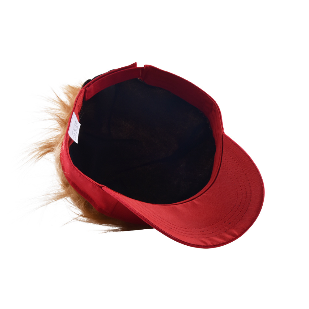 Men's Hip-Hop Exaggerated Cool Style Wigs Solid Color Curved Eaves Baseball Cap display picture 7